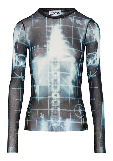 top squeletor donna nero e blu JEAN PAUL GAULTIER | 25/33-F-TO241-T580005956